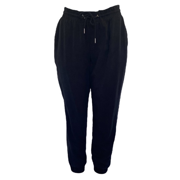 Silky Black Joggers Size Large/Extra Large - Picture 3 of 8